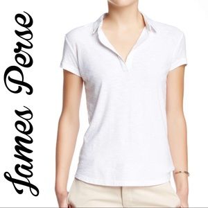 Curved hem polo
